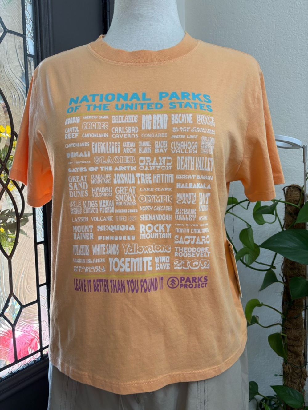 NWT Parks Project Peach National Parks Short Sleeve Boxy Tee